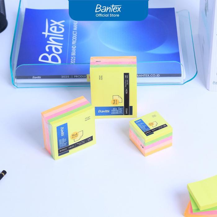 

Bantex Sticky Note Warna Rainbow Polos Tebal dan Tahan Lama BH90XX