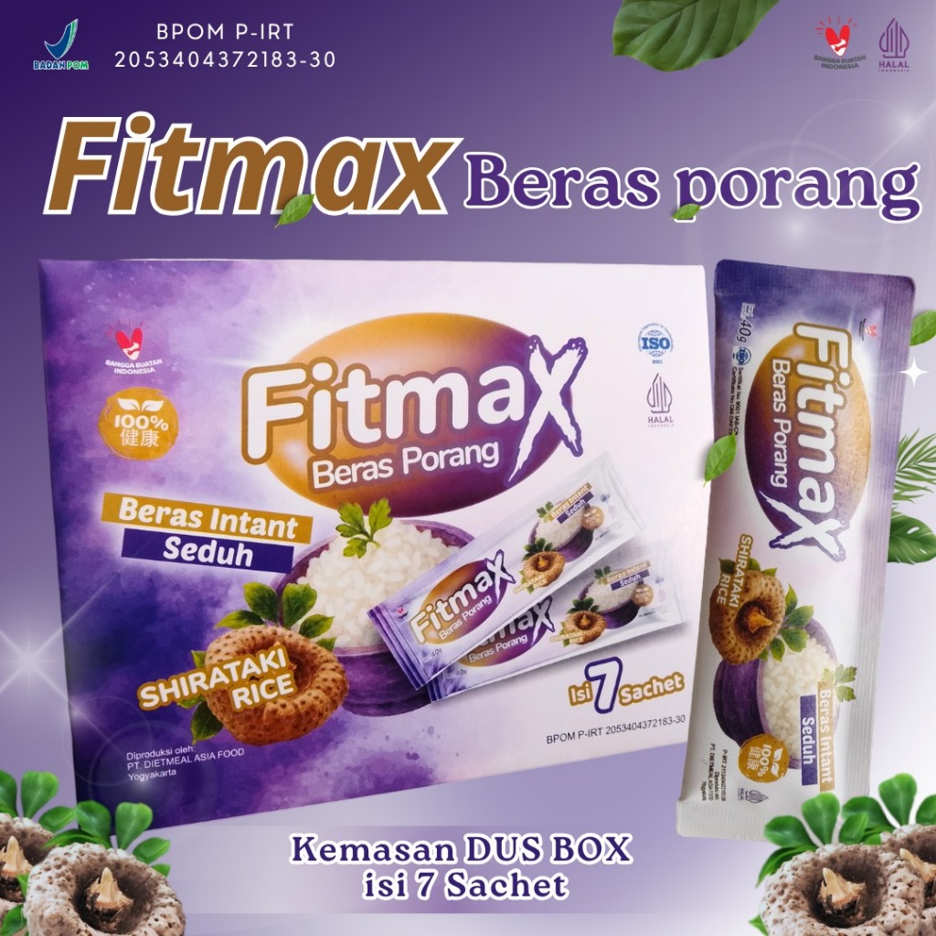 

Fitmax Beras Porang Kemasan Dus Box Isi 7 Sachet
