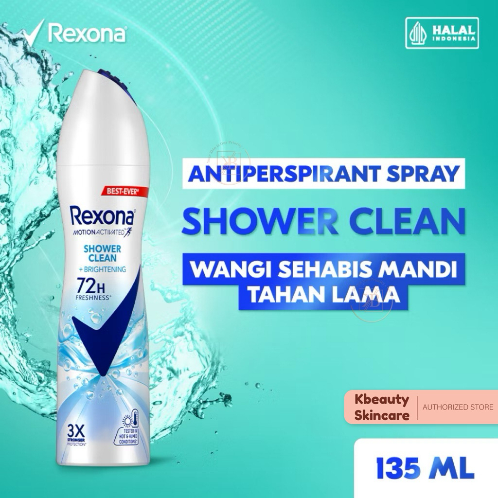 Rexona Antiperspirant DEODORANT SPRAY Shower Clean 135ml - Rexona Antiperspirant Aerosol
