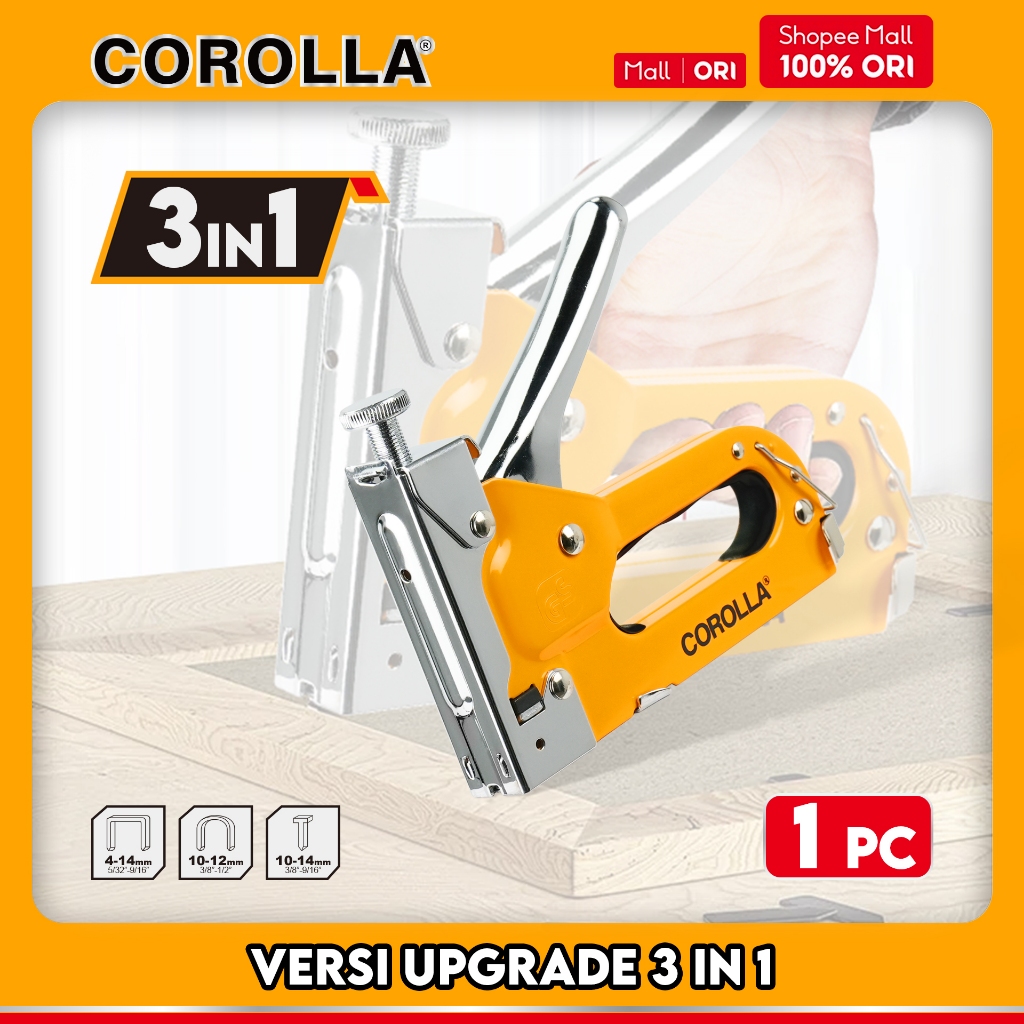 

Corolla Staples Tembak 3 In 1 Tacker Stapler Staples Perekat Powerfull Streples Tembak