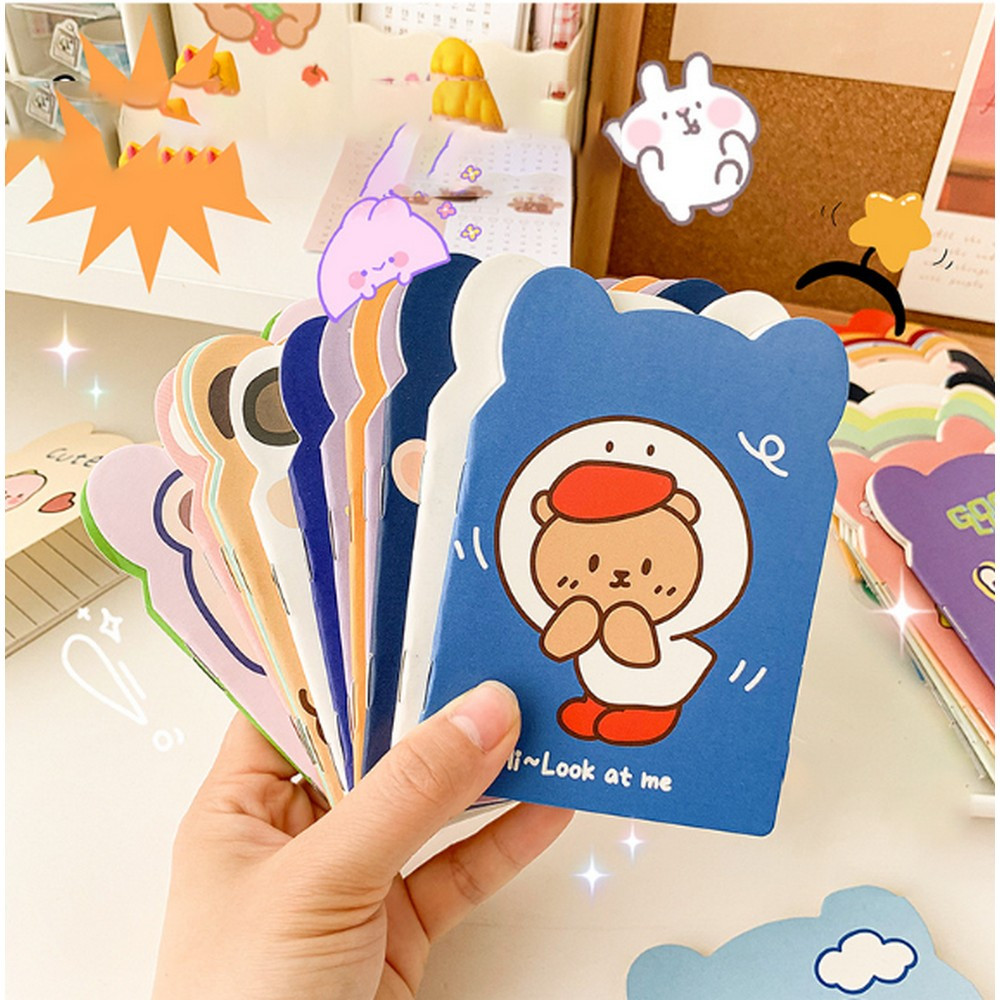 

EC Buku Tulis Memo Kecil Mini Motif Karakter Kartun / Note Book Buku Catatan Kartun Berkuping Cartoon Mini Book Stockami A40