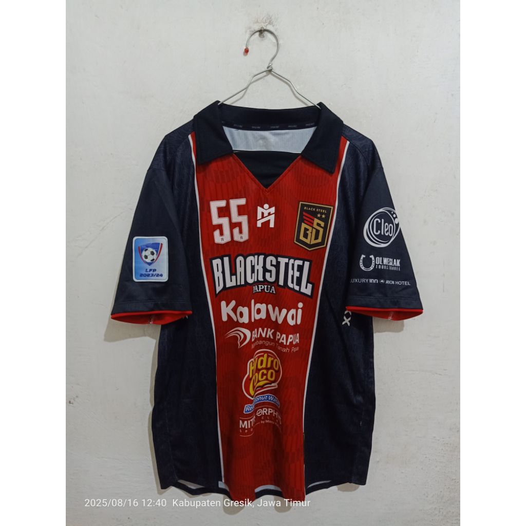 Jersey Blacksteel Manokwari Papua Home Kiper PFL 2023 2024 Original MATCHOWRN RODRIGO TOCHA Imane