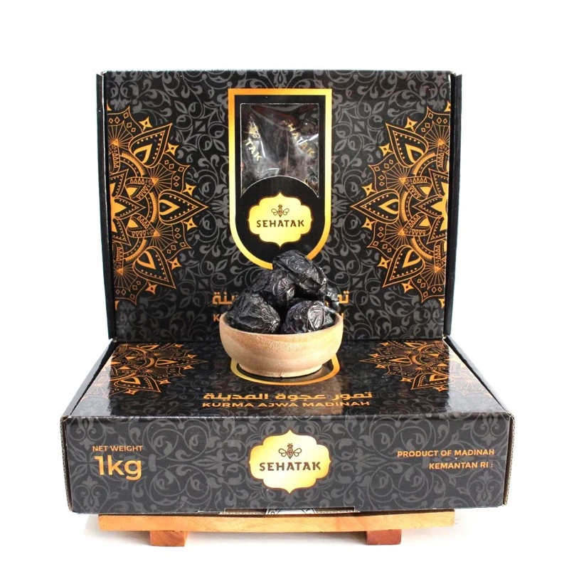 

Kurma ajwa sehatak madinah premium 1kg VIP