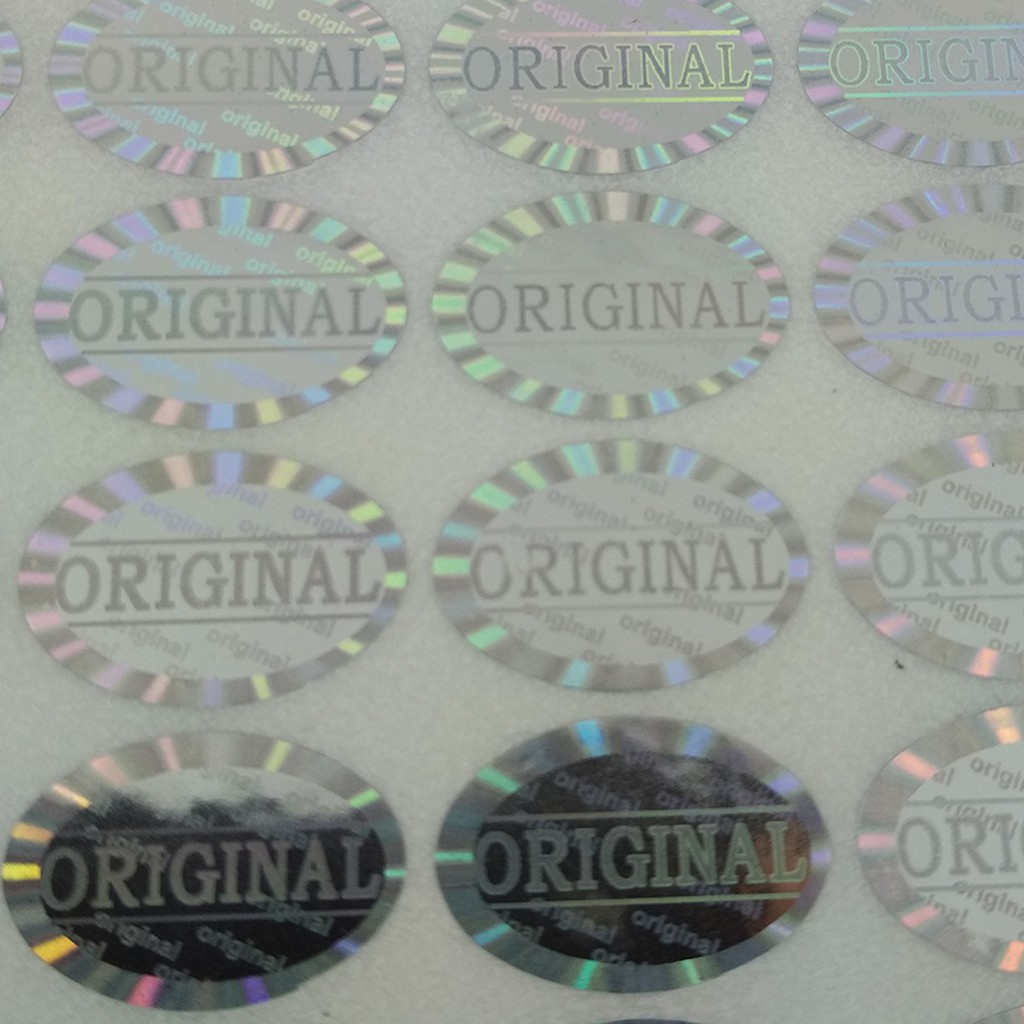 Stiker Hologram Original Silver