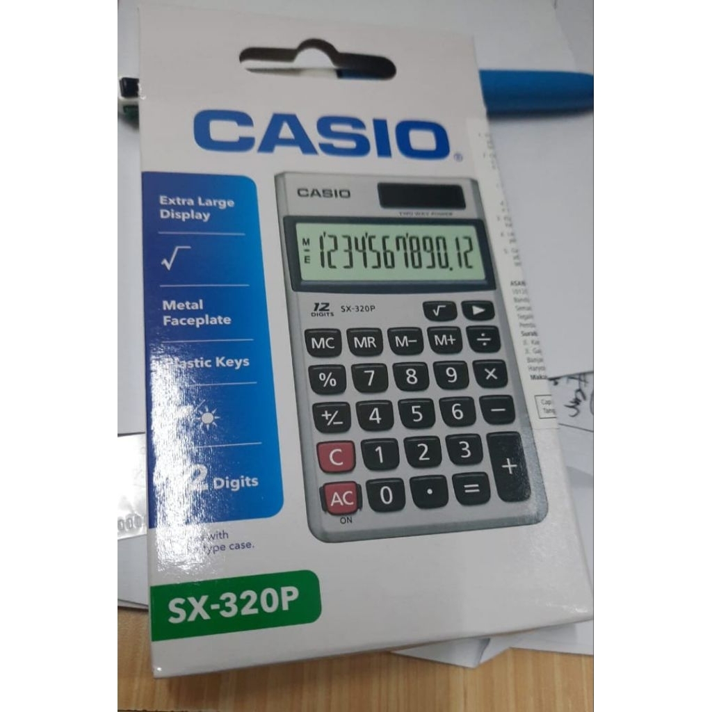 

Calculator Casio CX-320P Kalkulator Saku 12 Digits / Calculator Desktop Casio MX-12B Black Original 12 Digits.