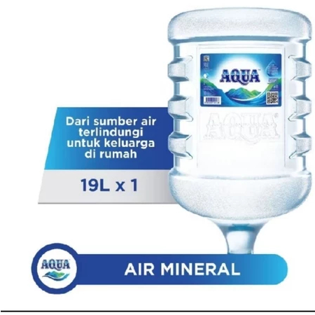 

Aqua galon 19 liter + isi