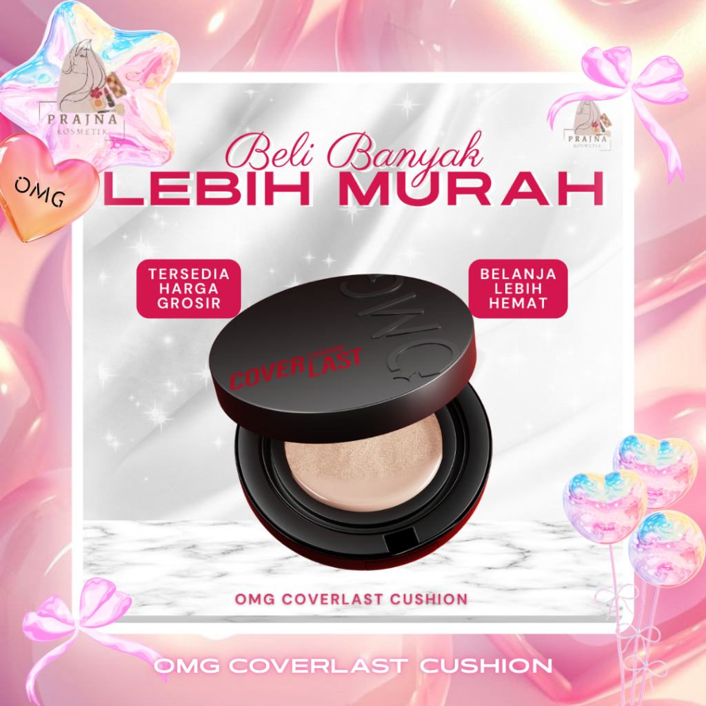 (GROSIR) OMG Oh My Glam Coverlast Cushion 15g - Cushion Foundation Concealer Skin Tint Make Up