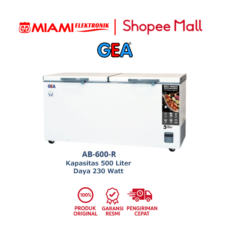 GEA AB-600-R / AB600R Chest Freezer 500 Liter Freezer Box 230 Watt