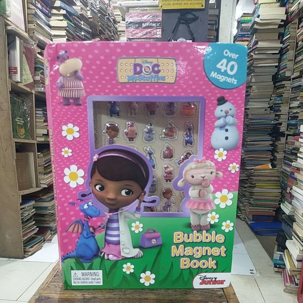 Disney Doc mcstuffins - bubble magnet book - over 40 magnets - buku cerita anak