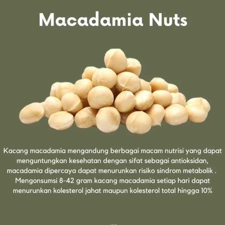 

Kacang Macadamia Roasted / Panggang Utuh Premium Gurih Langsung di Makan tanpa ribet Makanan Sehat