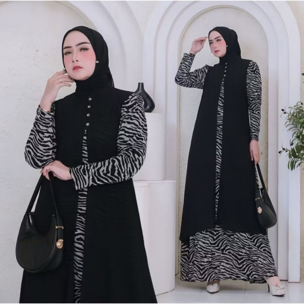 Anggun humaira - Gamis Premium Rompi | Ceruty Premium