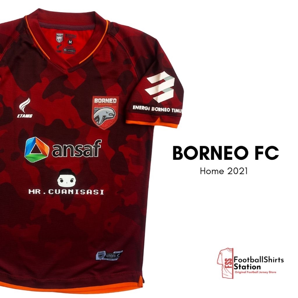 Jersey Borneo FC Home 2021 Player Issue Nameset Wildansyah Size M Original Etams