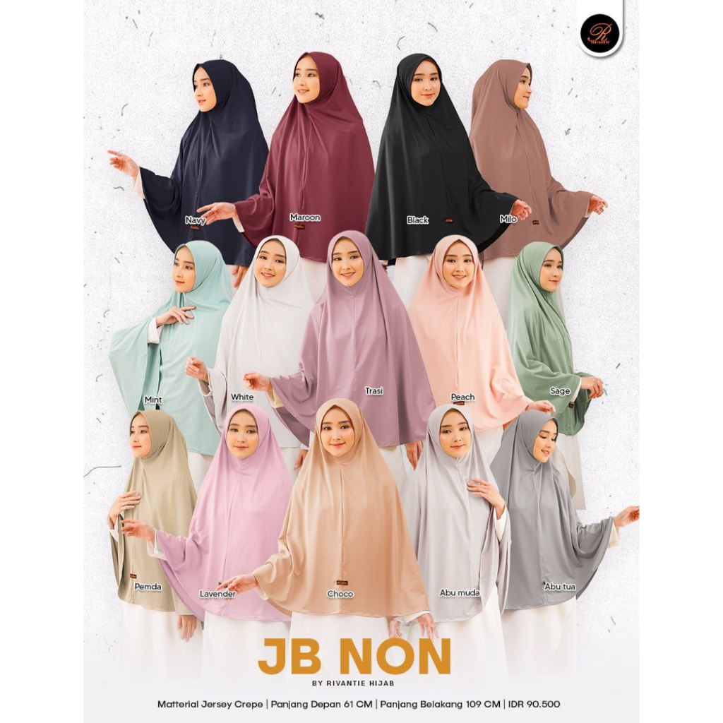 Jilbab Rivantie JUMBO NON PAD / Jilbab Syari Non Pad
