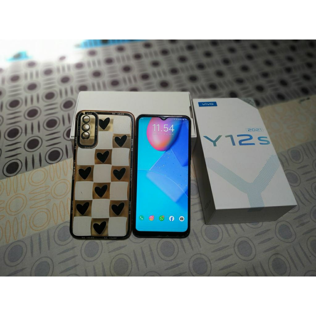 hp sekon seken bekas pake vivo y12s fullset ram3/32GB minus pemakaian wajar