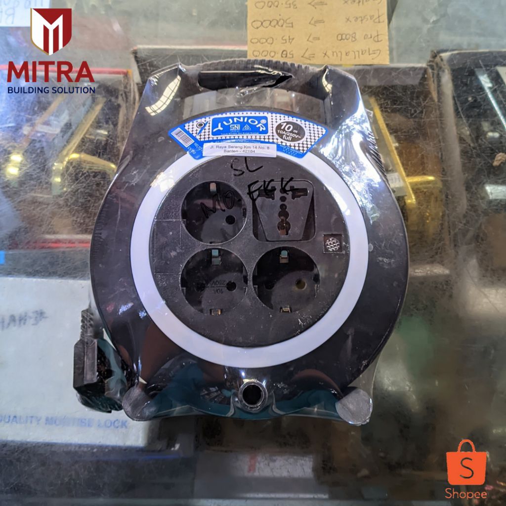 Kabel Roll 10 Meter 4 Lubang Yunior / Kabel Roll 10 M SNI Yunior