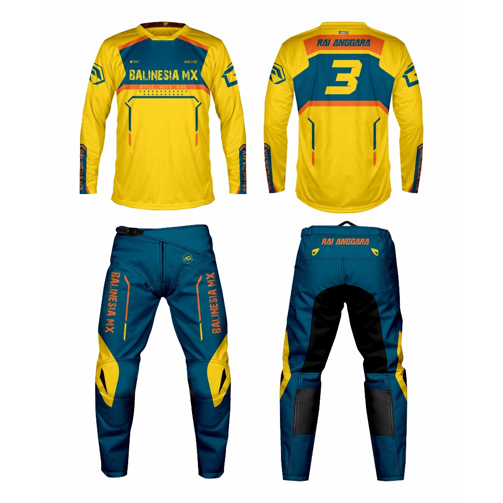 Jersey Set Baju balap Motocross TRAIL Racing TRABAS ADVENTURE Custom Design