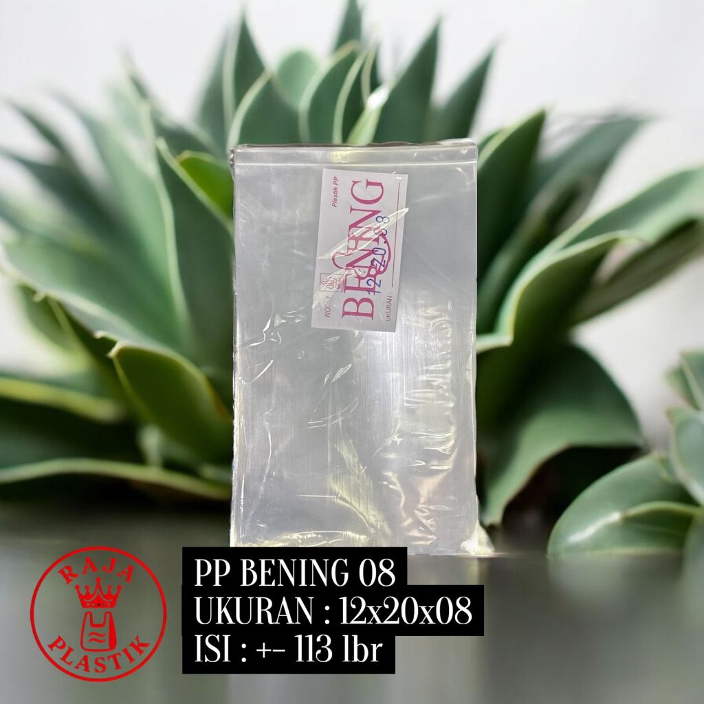 Plastik PP Bening 08 Micron Kemasan Makanan / Packing Barang Tebal Transparan Food Grade | Isi 500 g