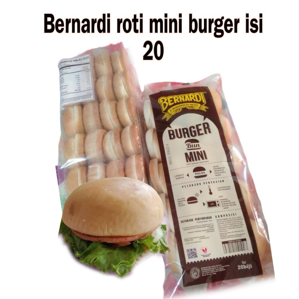

Bernardi roti burger mini isi 20