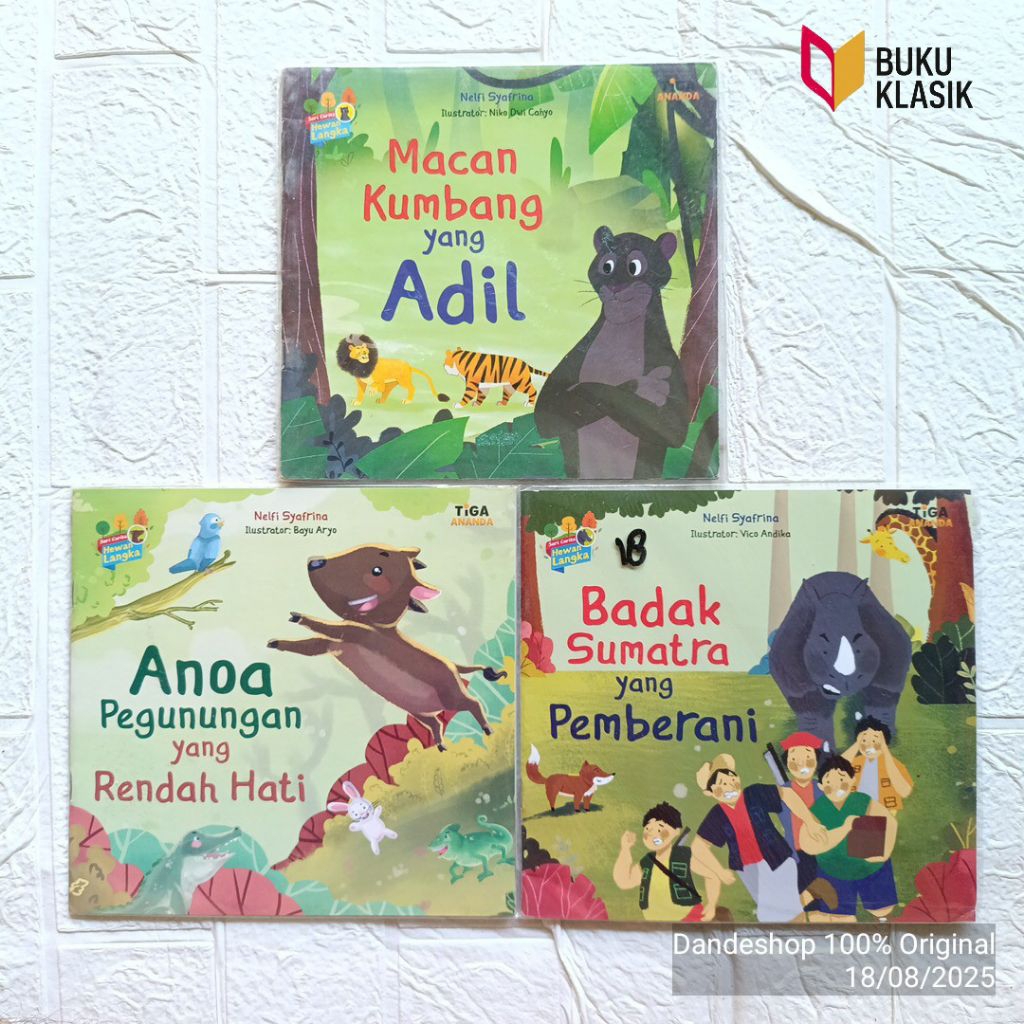 Seri Cerita Hewan Langka - Buku Cerita Anak Bergambar Tiga Ananda
