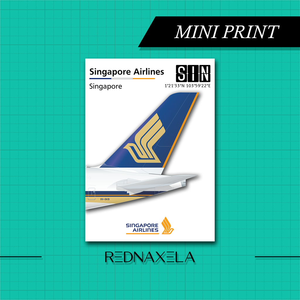 

Mini Print A6 - Singapore Airlines Wall Desk Decorative Mini Poster