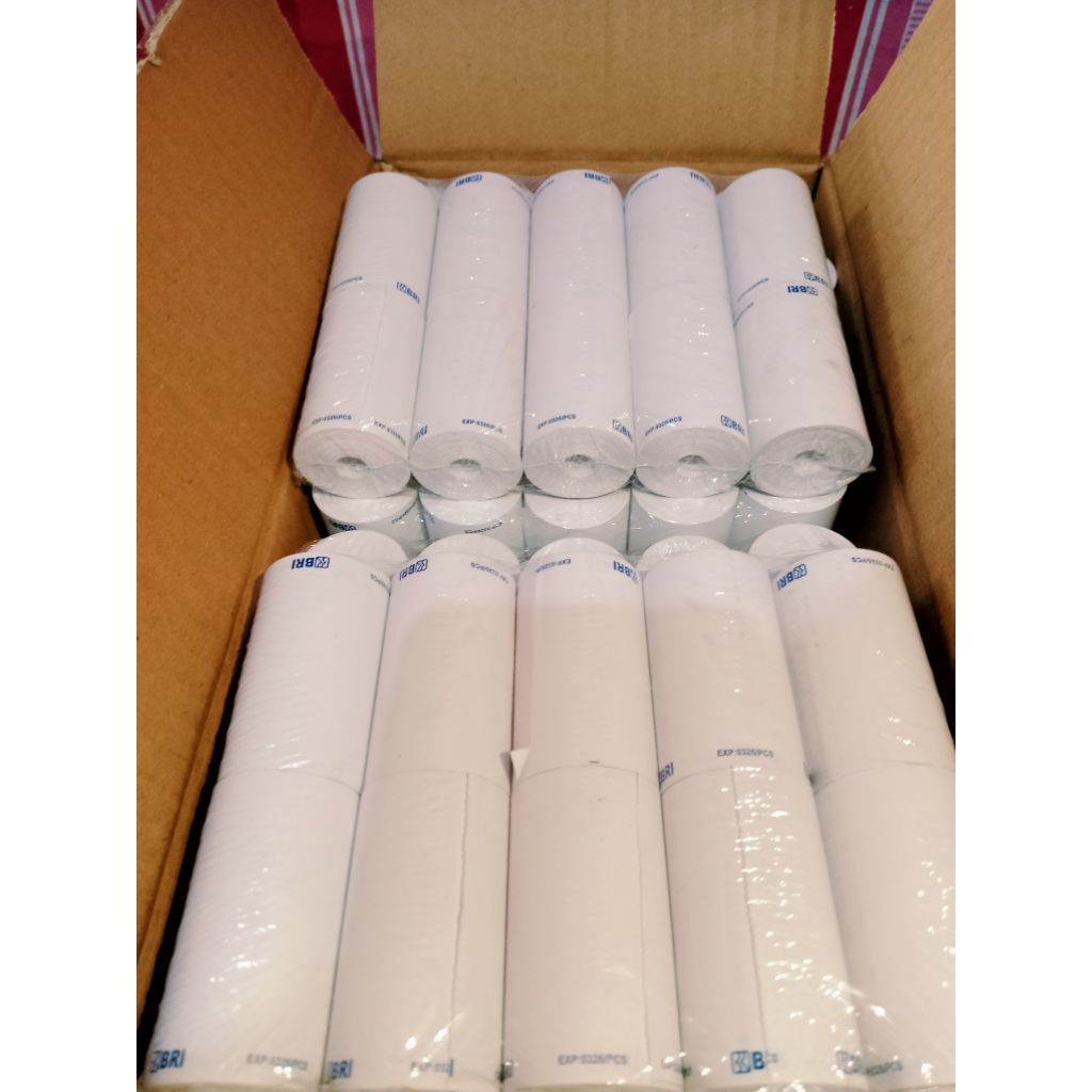 

1karton kertas thermal logo bri 57/58x30mm isi 100pcs