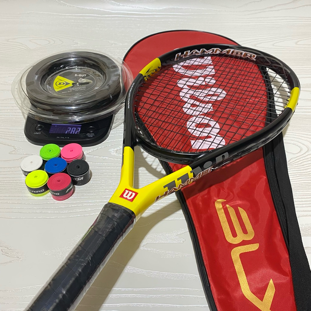 RAKET TENIS WILSON HAMMER 3 CARBON MATRIX PREMIUM FULLSET SIAP SMASH