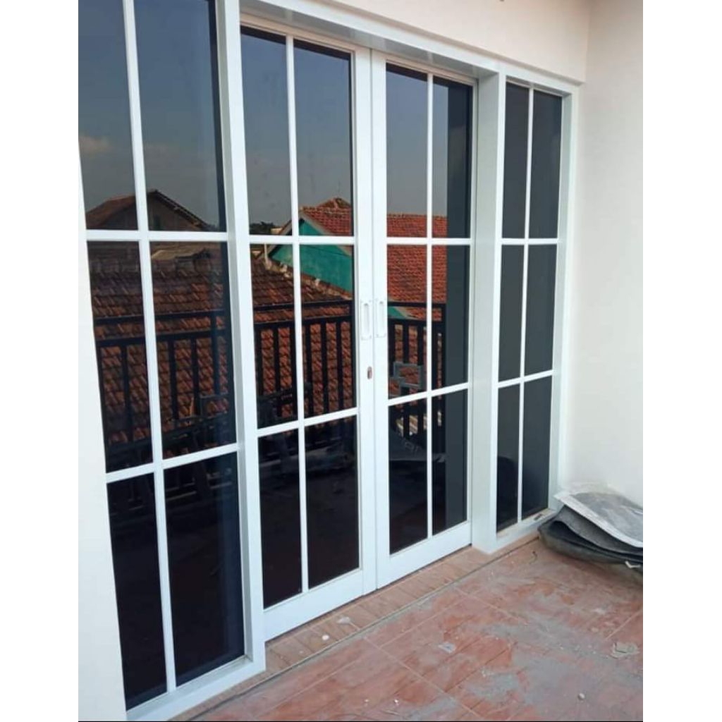 Pintu sliding door + kiri kanan kaca mati