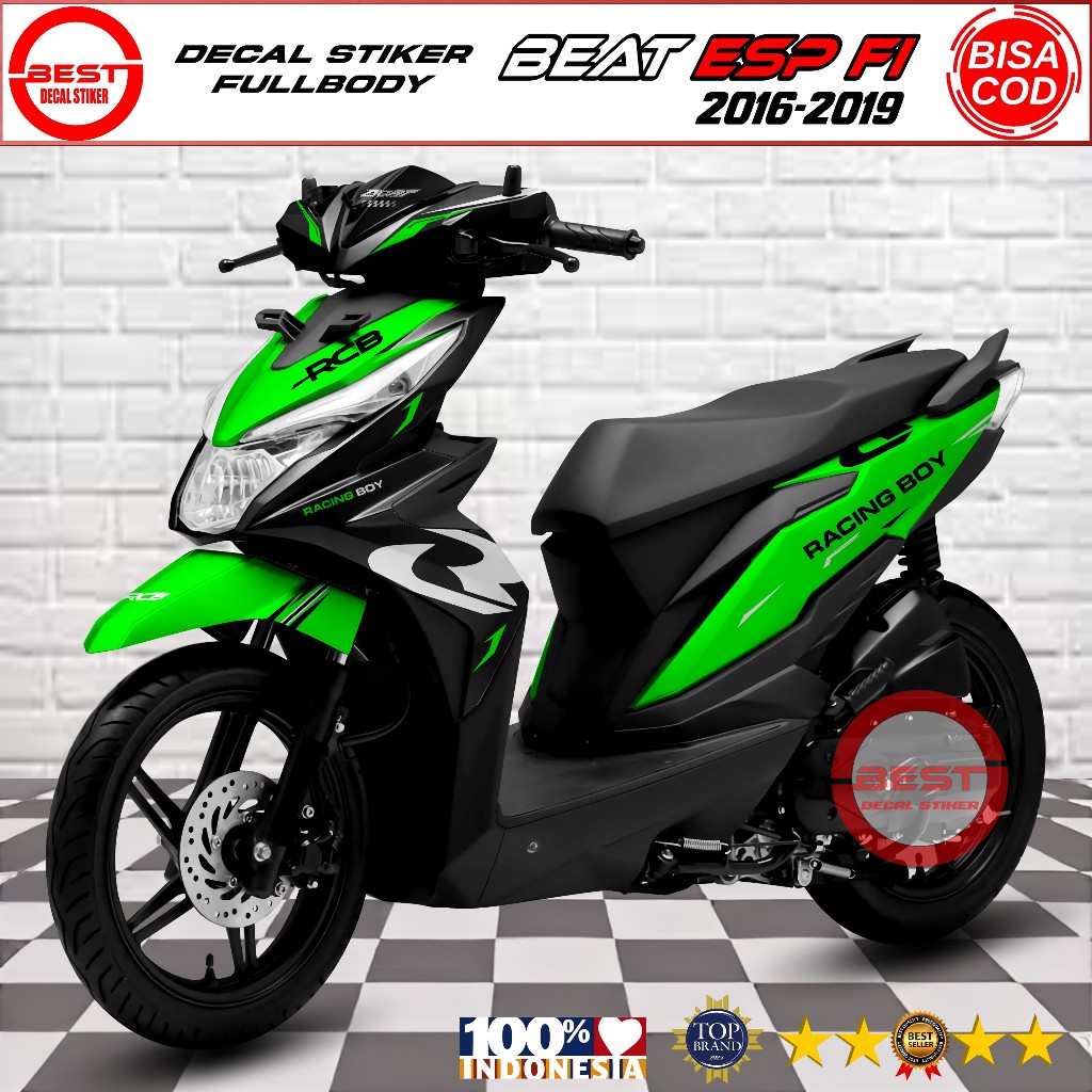 Decal Beat ESP FI Fullbody Desain Racing RCB - Variasi Stiker Full Body Striping Motor Beat ESP FI