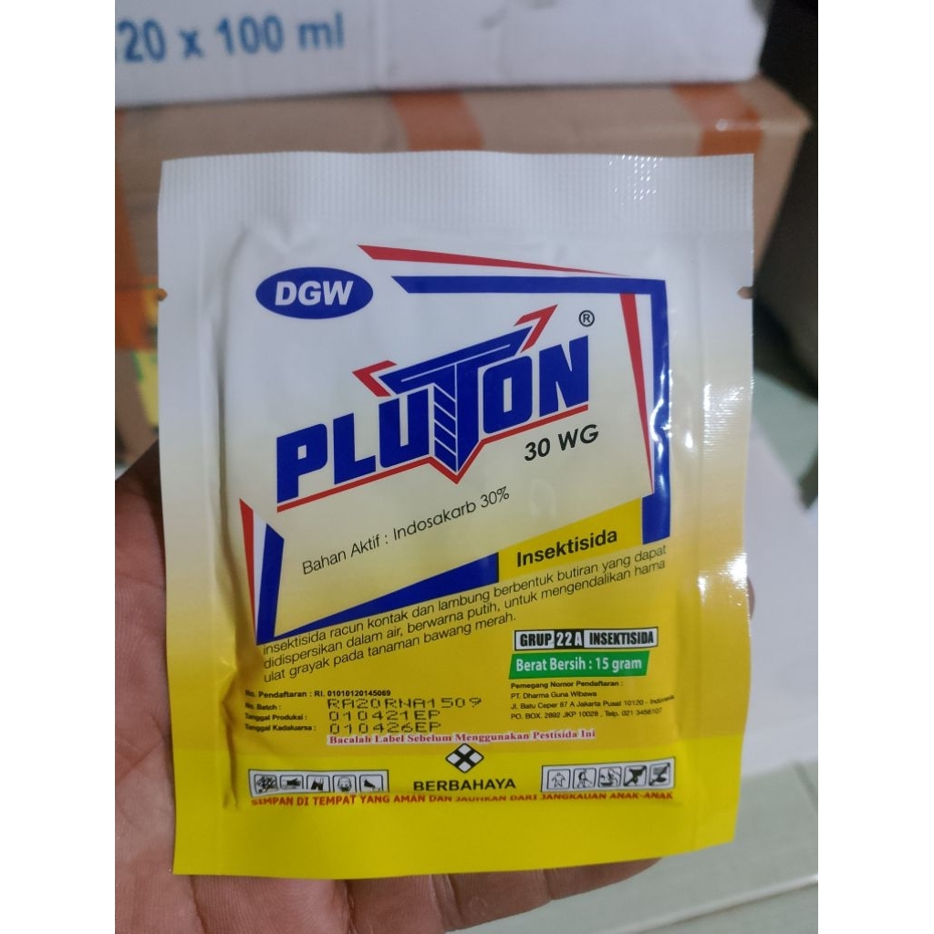 Insektisida Pluton 30WG Kemasan 15gr (Ampuh mengendalikan Ulat Grayak dan Ulat Bor)