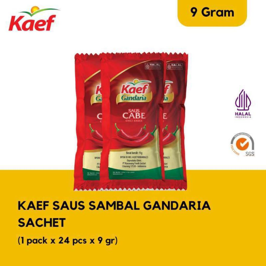 

Kaef Saus Sambal Gandaria (sachet 9g) isi 24pcs