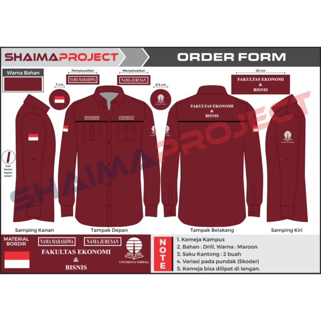 kemejaPDH UNIVERSITAS TERBUKA fakultasFEB