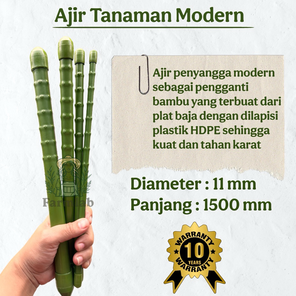 AJIR PENYANGGA TANAMAN MODERN DIAMETER 11 x 1500 MM