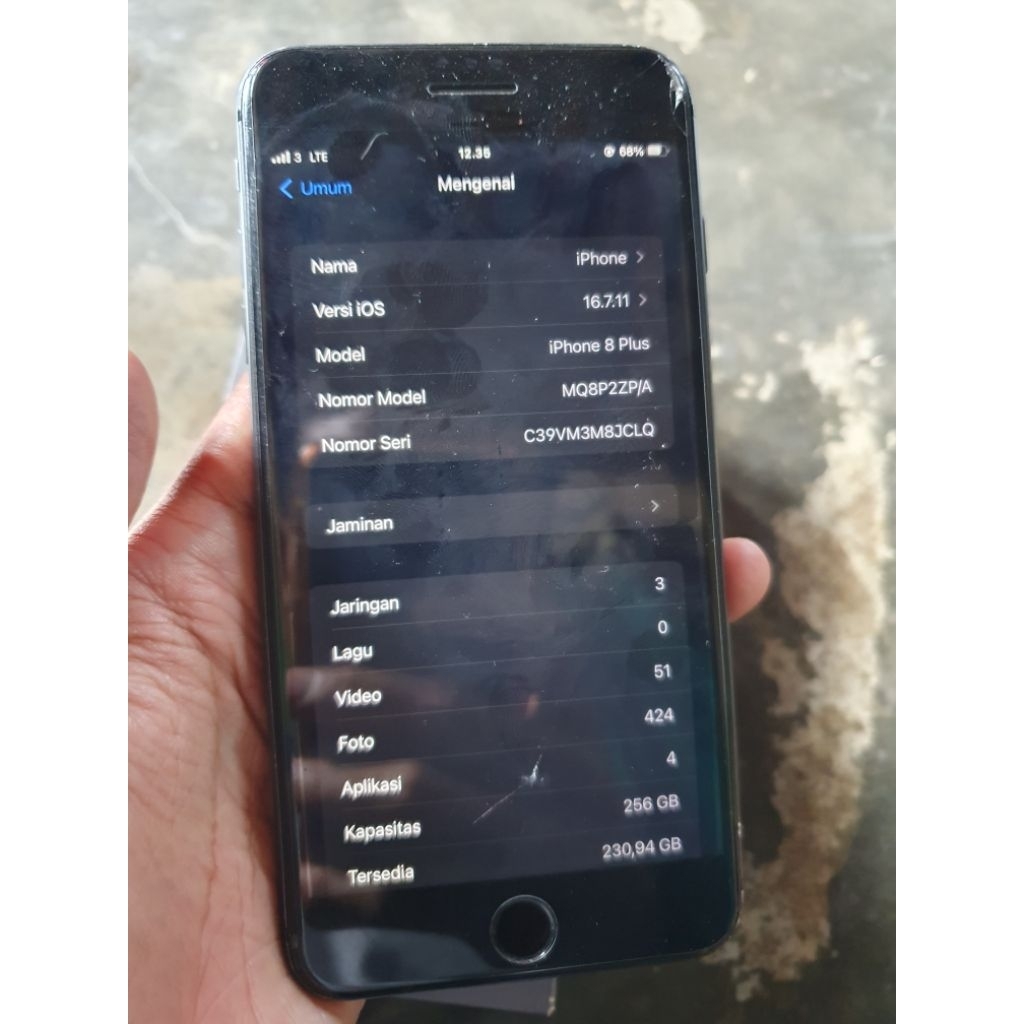 iphone 8 plus 256 gb minus