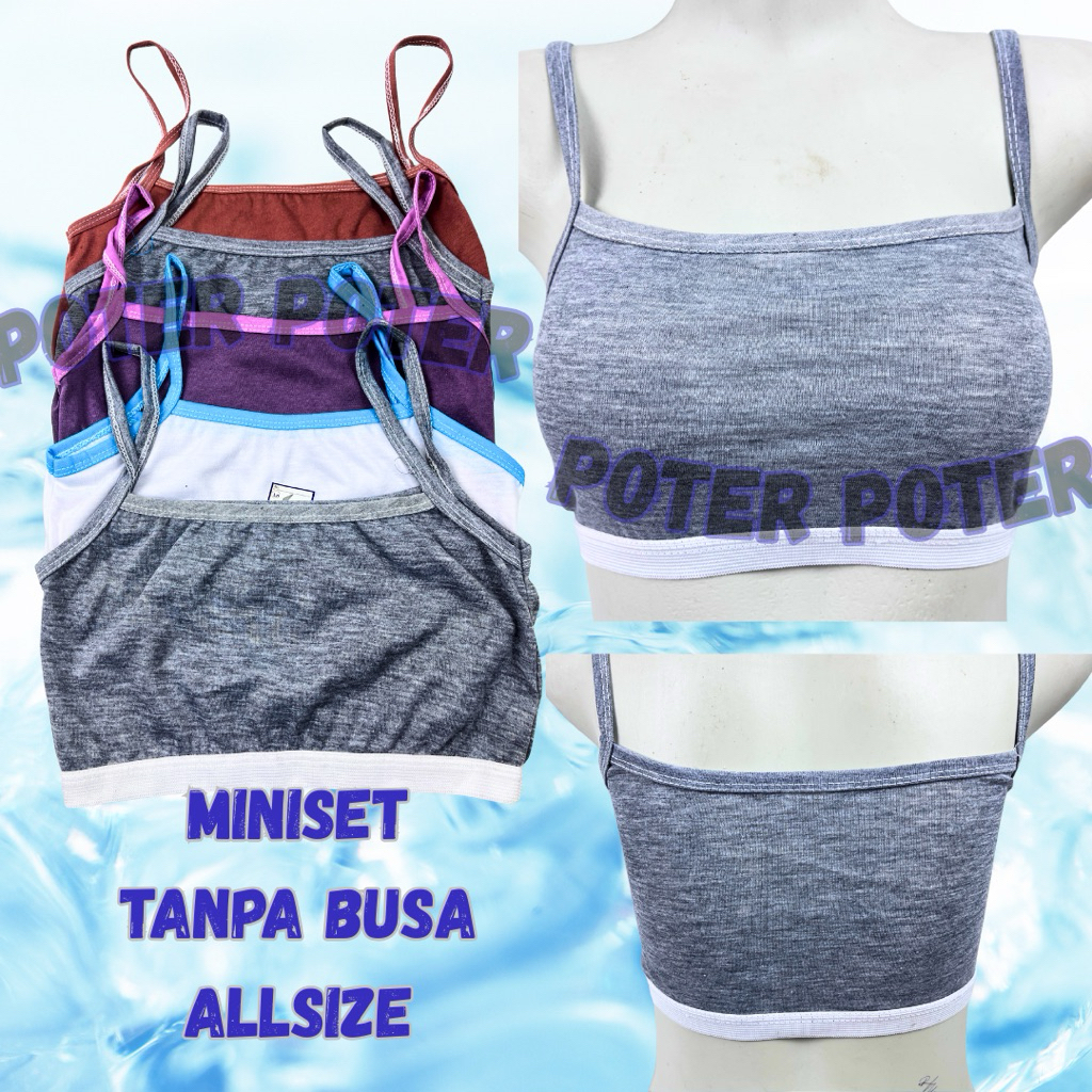 Miniset dewasa 3pcs remaja anak jumbo busa tahun bra sport katun bh rajut polos tali kecil sd smp