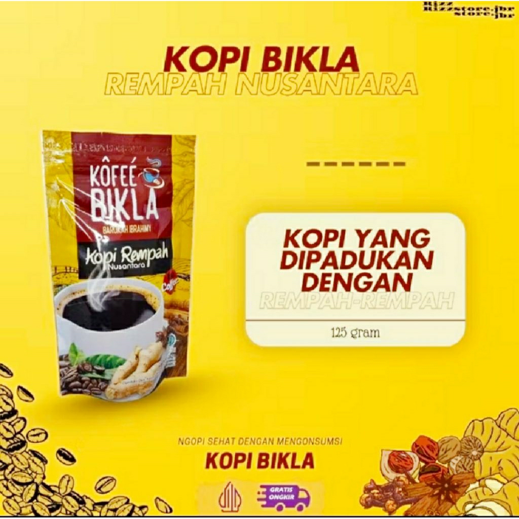 

PAKET HEMAT 6 pcs KOFEE BIKLA REMPAH BAROKAH VIRAL NUSANTARA NETTO 125 gr BPOM ORIGINAL MENINGKATKAN DAYA TAHAN TUBUH MELANCARKAN PEREDARAN DARAH MENGOBATI RASA CAPEK DAN LELAH BUAT DIET PEGAL ² LINU ² MEMBANTU MENCEGAH PENYAKIT DEGERENATIF