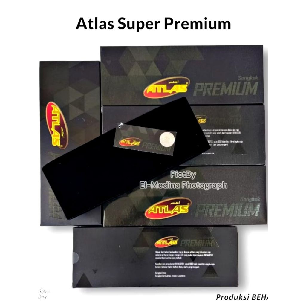 Peci Hitam Polos AC Atlas Premium Original Produksi Behaestex Beludru Halus Lembut Tahan Air