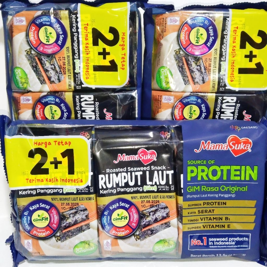 

MamaSuka Rumput Laut Panggang Original isi 3 Pcs