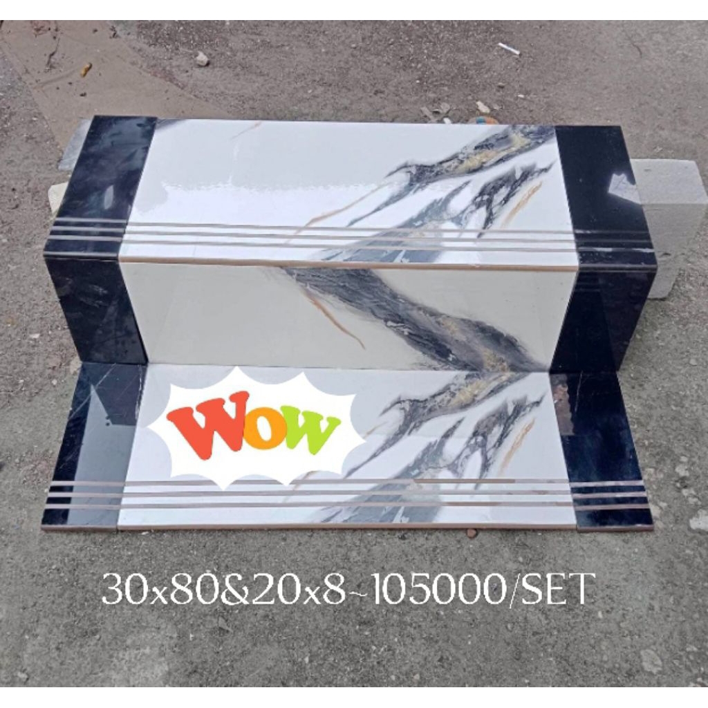 Granit tangga Combinasi Hitam 30x80 & 20x80