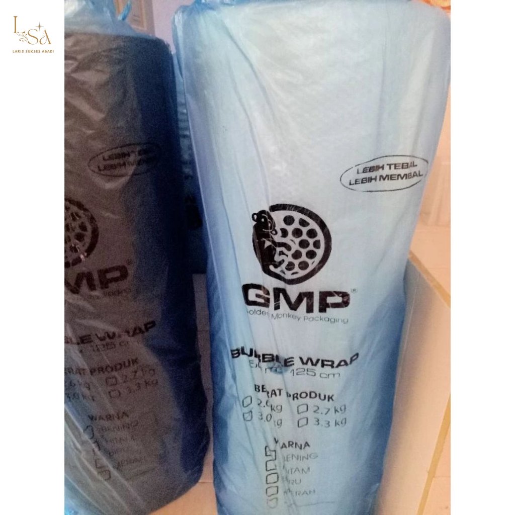 

Bubble Wrap Roll GMP Bening Hitam Ukuran 125cm x 50meter x 3kg Premium