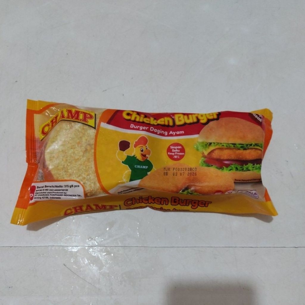 

Champ Chicken Burger isi 6 315gr