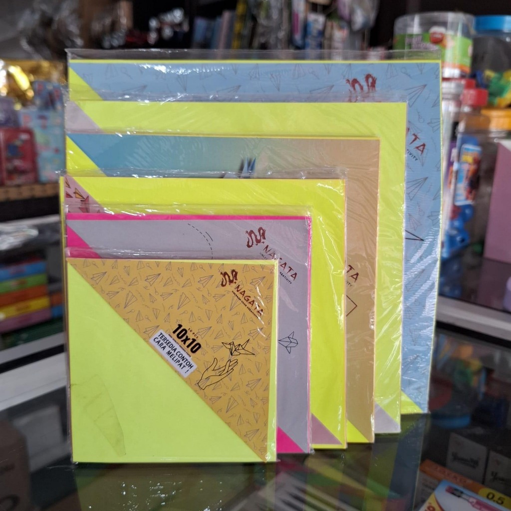 

Kertas Lipat origami Warna 1 Sisi Kerajinan Sekolah anak- 50 Lembar