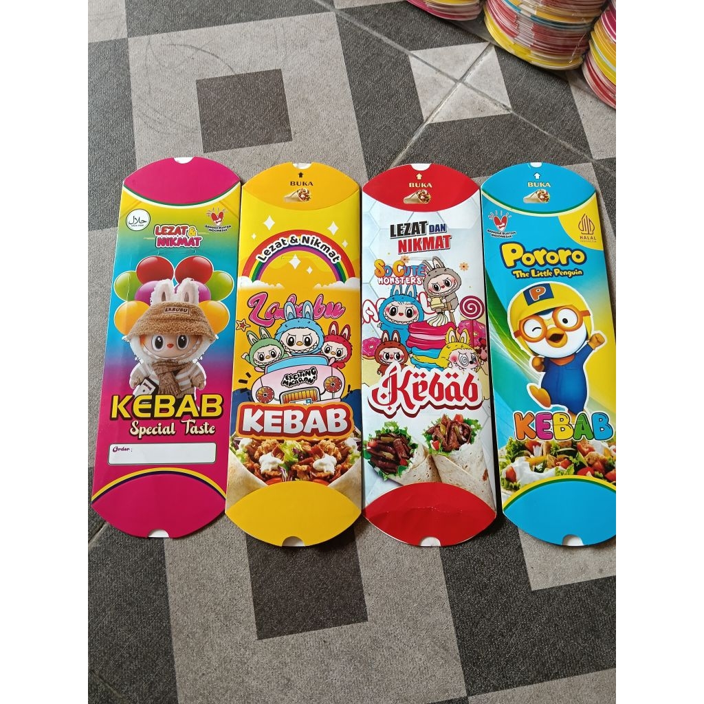

kertas kebab/dus kebab motif labubu 100 pcs