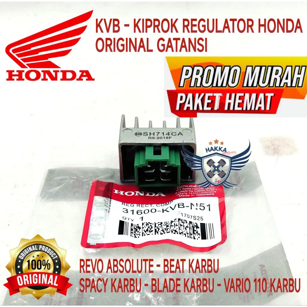 KVB ORIGINAL KIPROK REGULATOR HONDA REVO ABSOLUTE, ORIGINAL KIPROK HONDA BEAT KARBU, ORIGINAL KIPROK