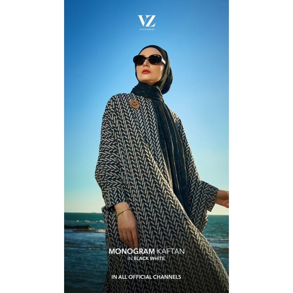 ViviZubedi Official - VZ Monogram Kaftan - Kaftan Wanita