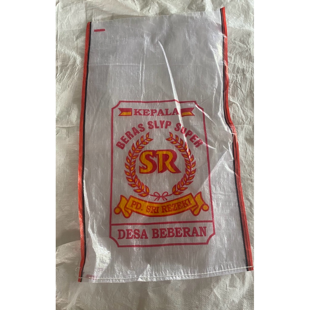 

karung beras 50kg baru (reject sablon)