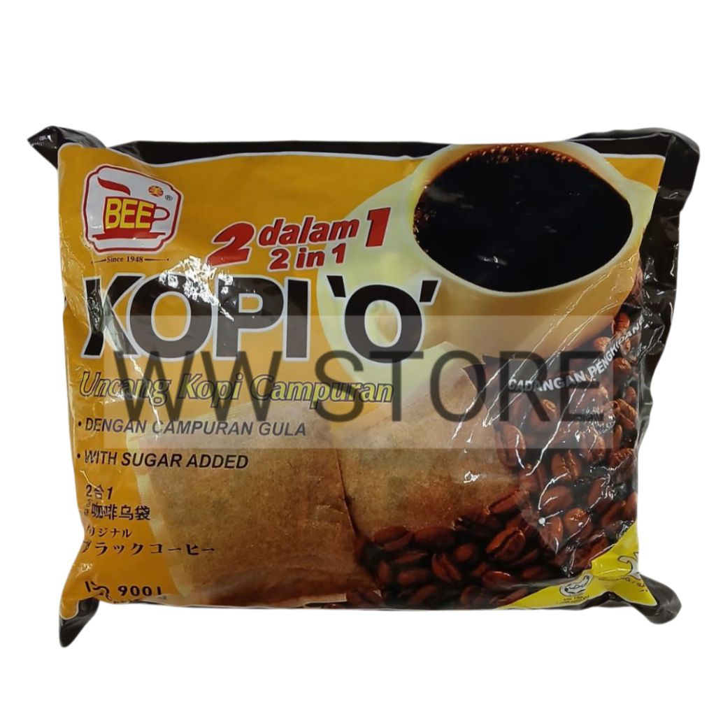 

Uncang kopi campuran dengan gula 2 dalam 1 halal BEE 2in1 KOPI 'O' with sugar added 650g ( 25 sachets x 26g )