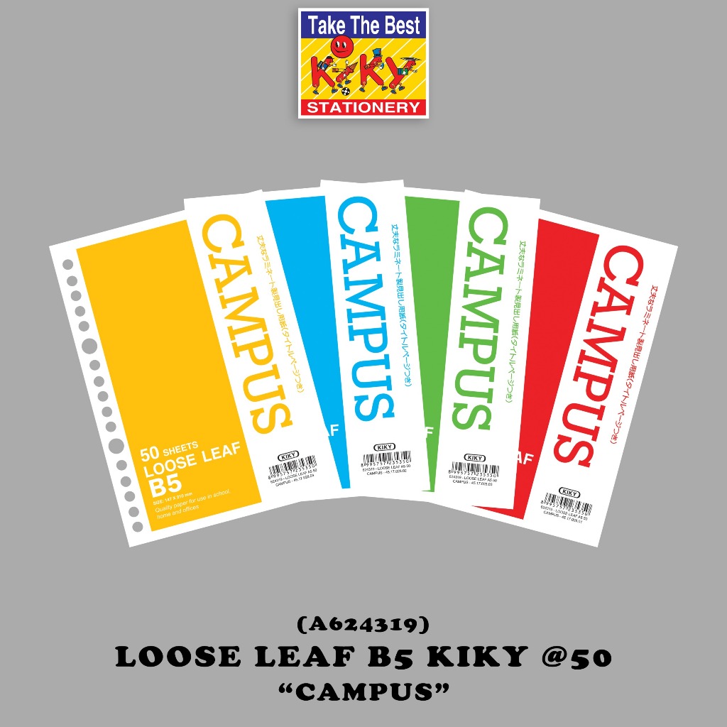 

KIKY Loose Leaf / Kertas File Putih Bergaris Ukuran B5 50 Lembar