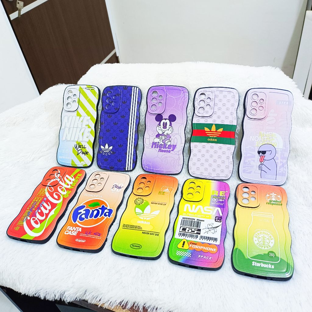 GROSIR CASE SAMSUNGG INFINIXX OPPO REDMII VIVOO CASE GELOMBANG GUCCII CASING GAMBAR KEREN
