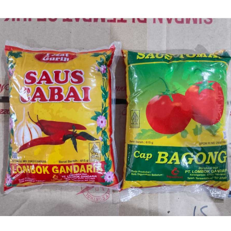 Saos Sambal Lombok Gandaria 615 Ml / Saos Tomat Cap Bagong 615 ml
