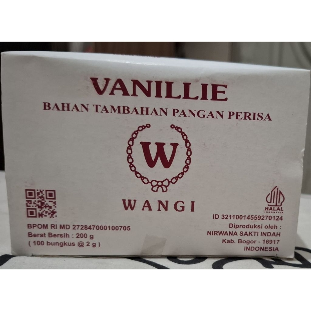 

VANILLIE W isi 100 sachet